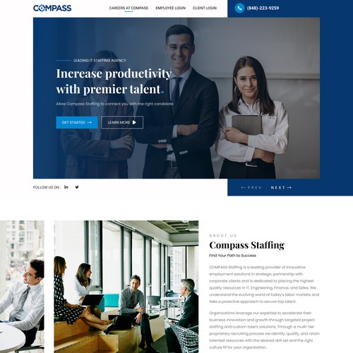 Compass website redesign | corporate website design