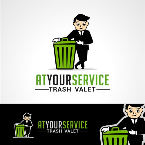 Logo for a trash valet company