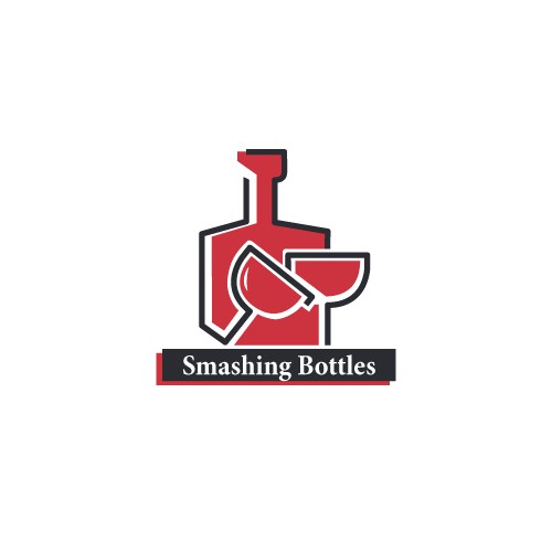 Smashing Bottles wine and import logo design