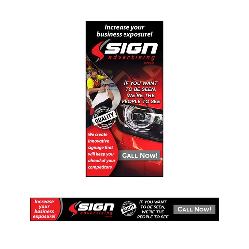 Sign Writing and Design business banner ad