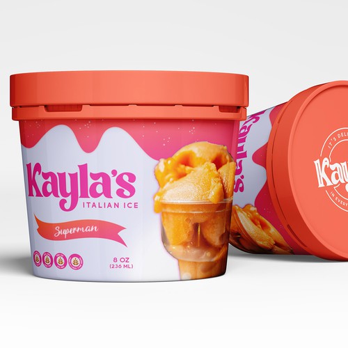 Italian ice cup designing