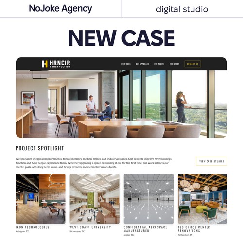 Squarespace Website for HRNCIR Construction, LP – By NoJoke Agency