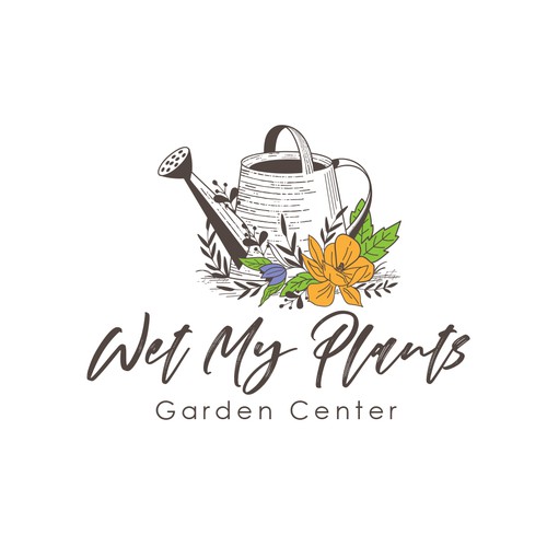 Wet My Plants - Garden Center Logo