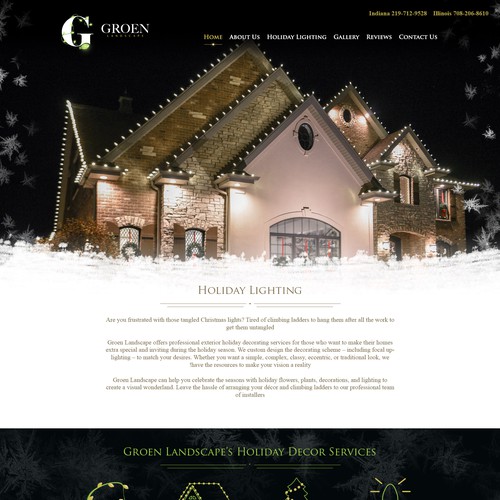 Christmas lighting website design