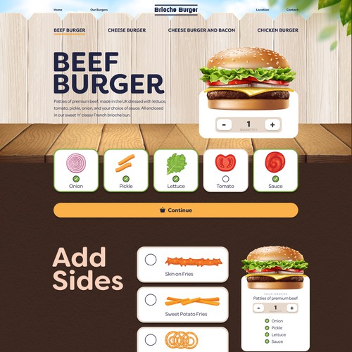 Food Restaurant Burger website homepage