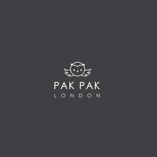 stylized logo of the flying owl for parents and kids travel bags 