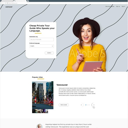 Design the next version of Airbnb + Uber = HopoHop (Cheap Private Tour)