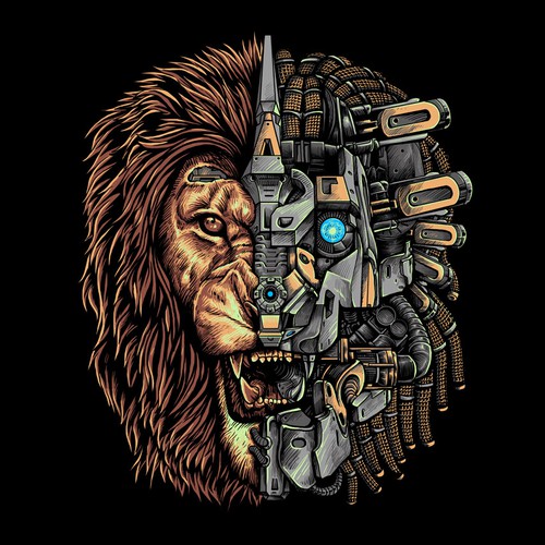 half lion and android