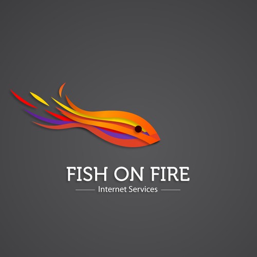 Fish on Fire - Internet Services Logo
