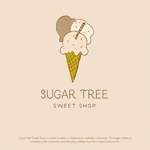 Hand draw logo for Ice cream shop