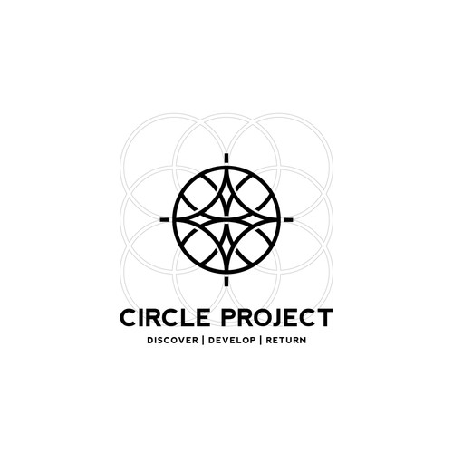 create minimalistic trendy logo graphic tour sponsor circle