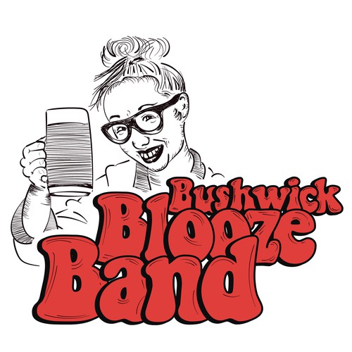 Bushwick Blooze Band logo design