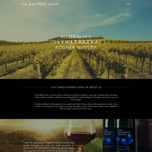 Design a modern, on-trend site for a new Australian winery