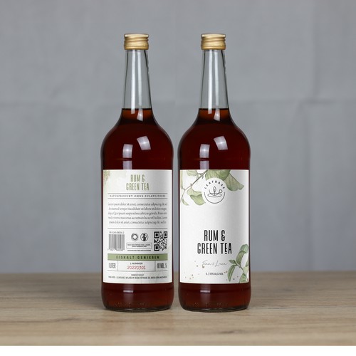 Modern and clean label for tea based premix long drinks