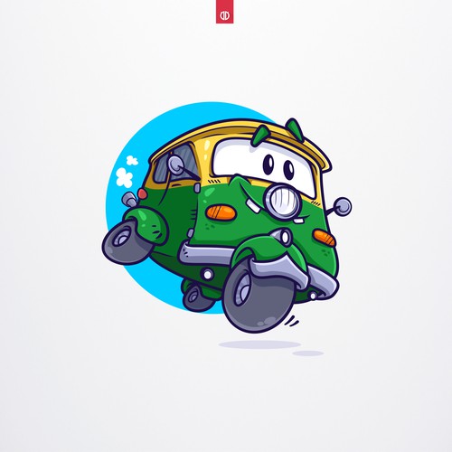 tuktuk logo mascot design