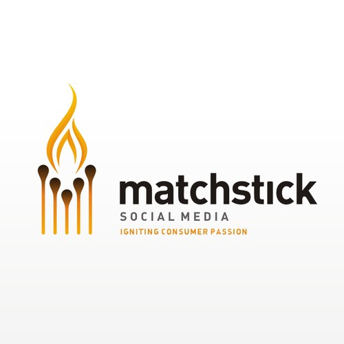 Logo concept for Matchstick Social Media