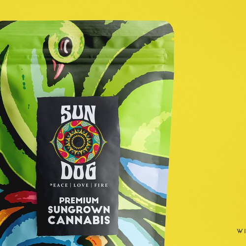 Packaging design for Sungrown Cannabis