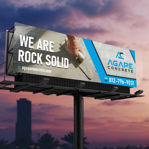 AN AMAZING CONCRETE COMPANY BILLBOARD NEEDED Aprox 14’ tall and 48’ wide