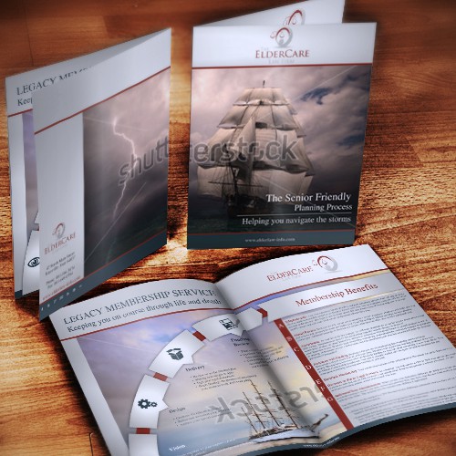 Incorporating ship metaphor into process brochure