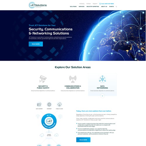 Website design for Networking solutions