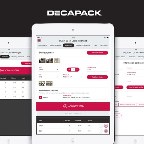 Decapack Moving App