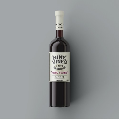 label design for wine bottle