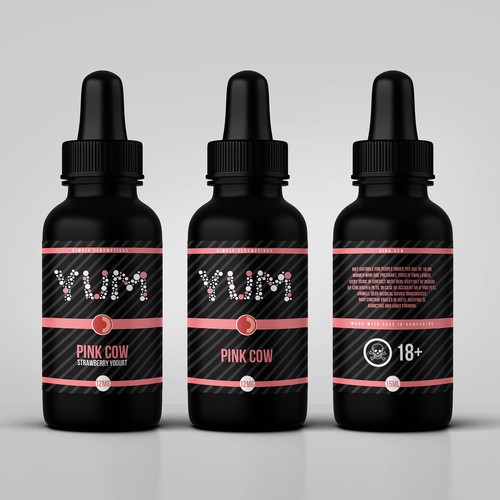 YUM eliquid label