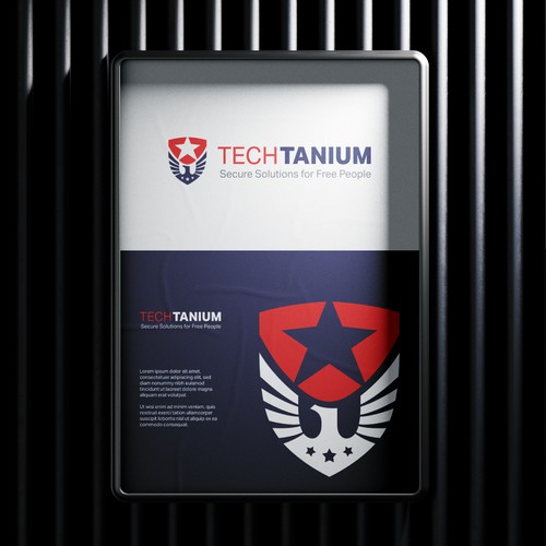 Conceito de logotipo forte para TechTanium
