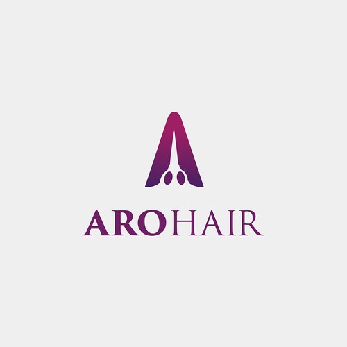 Negative Space Logo Concept for a Hair Studio