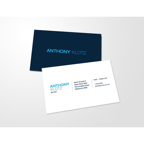 Create a business card for Anthony Klotz