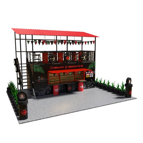 exterior Cafe Container design