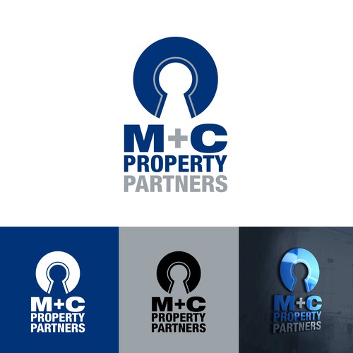 Combination mark logo design for M+C Property Partners