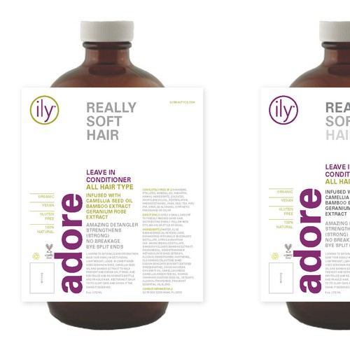 Template label needed for premium hair and skin care company!