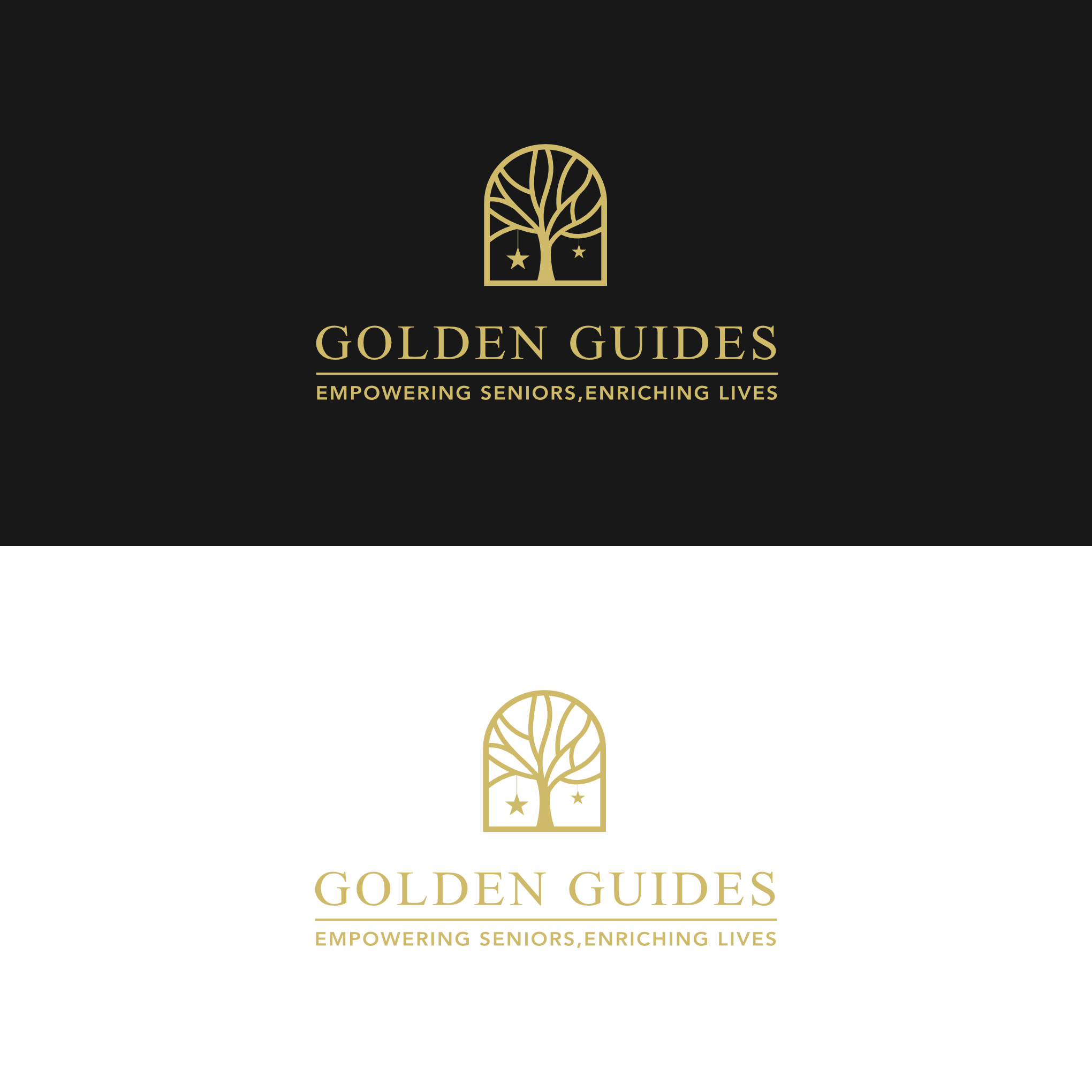 A logo that makes older adults feel supported and empowered. Consider incoprating a star and a path or road into the des