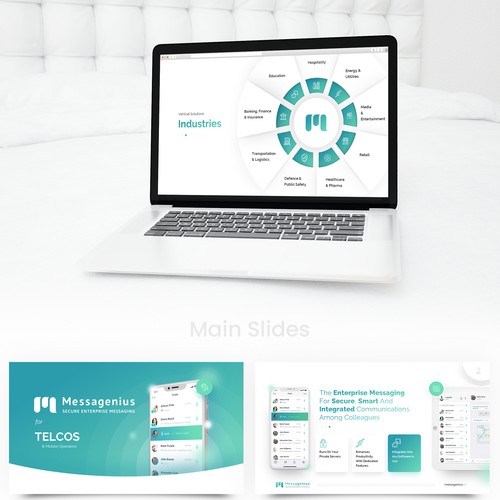 The best presentation template for B2B secure messaging app