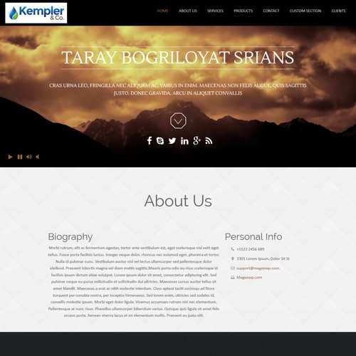 Biography Website Design