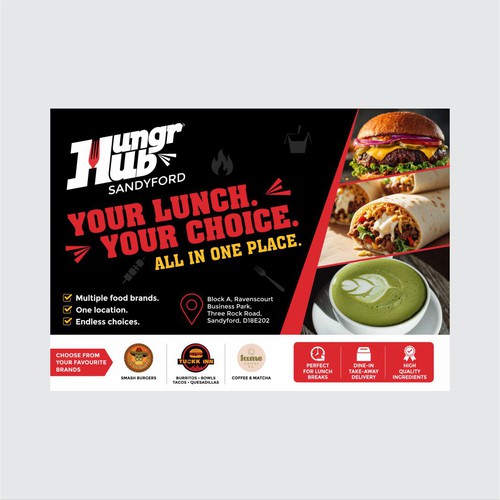 Hungr Hub Lunch Flyer Design