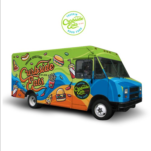 Food truck wrap design concept