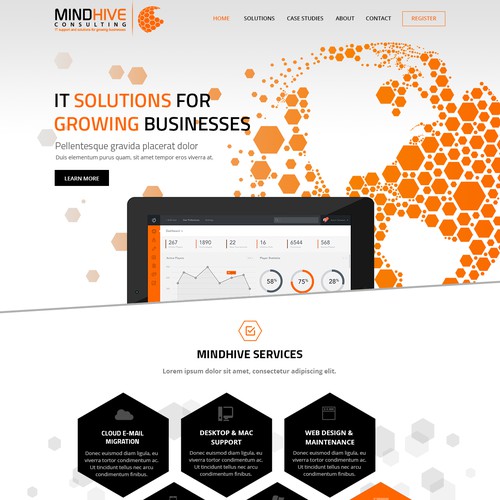 Help Mind Hive Consulting (IT Services) design an attractive andunique website!