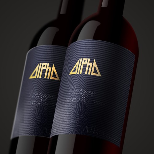 Modern Industrial High End Wine Label