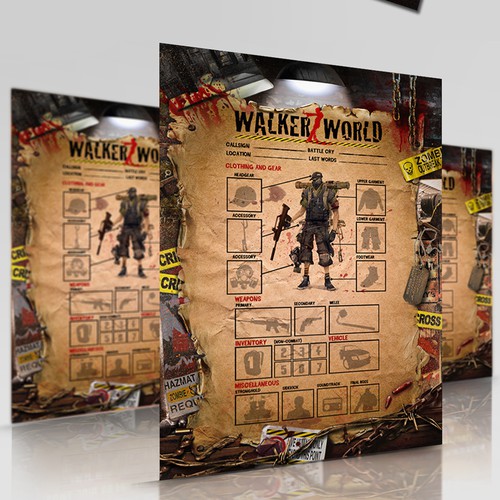 Create a Zombie survival template  for Walkerz World