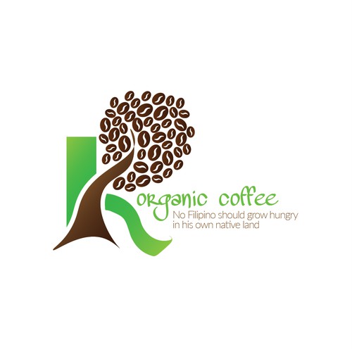 simple, elegant and youthful logo for our organic coffee