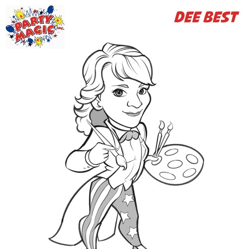 Sketch of Dee Best Magician