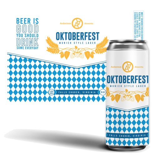 Oktoberfest Lager Craft Beer Label