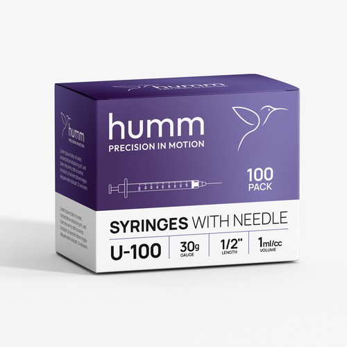 Syringes box packaging design