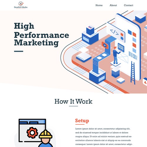 landing page for marketig