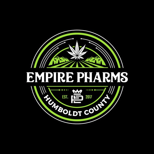 A Badge type logo of Empire Pharms