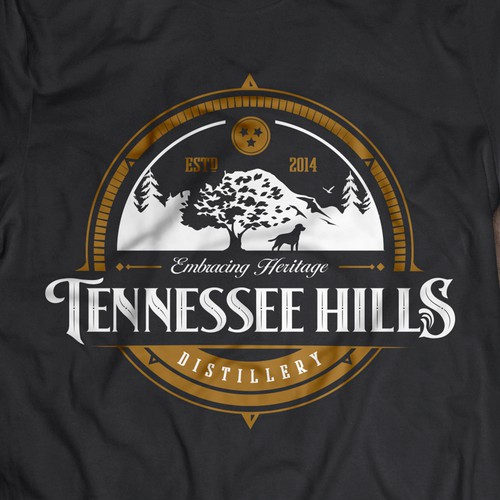 Outdoors themed shirt for Tennessee Hills Distillery