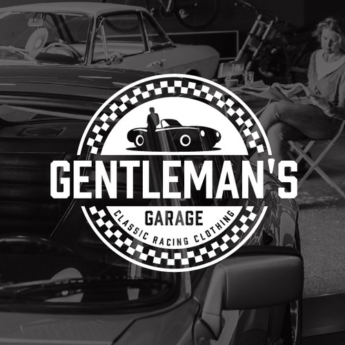 Classy heritage logo design for the Gentleman's Garage online shop