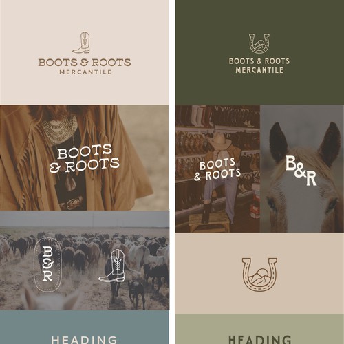 Boots & Roots Mercantile Branding 